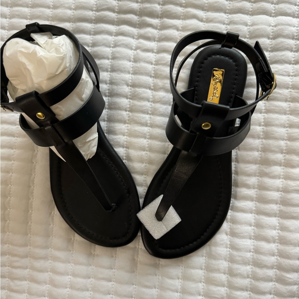 Black Cupid sandal, size 5.5.